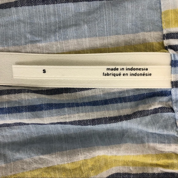 Anthropologie Striped Gauzy Tie Front Babydoll Dress Size Small - Picture 8 of 11